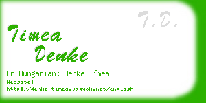 timea denke business card